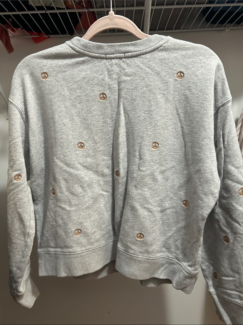 Rails Light Gray Sweatshirt with Gold Embroidered Dots - Picture 4 of 4